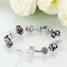 silver plated bracelets double color fall heart pulseiras 100 hand madeball pfdh035 J4U66