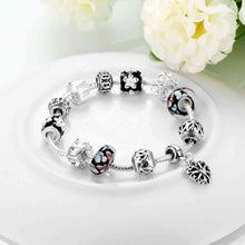 silver plated bracelets double color fall heart pulseiras 100 hand madeball pfdh035 J4U66