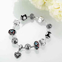 silver plated bracelets double color fall heart pulseiras 100 hand madeball pfdh035 J4U66