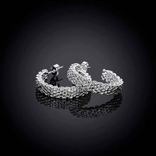 silver plated clip on earrings for women weaved web stud earcuff accessories hbe15 J4U66