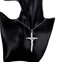 silver plated pendant cross colar vintage J4U66