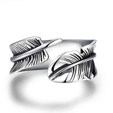 stainless steel ring feather aliancas gift for her mayar241 J4U66