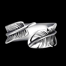 stainless steel ring feather aliancas gift for her mayar241 J4U66