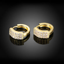 exo 18k gold plating earring three rows crystal clip cufflinks summer jewelry hbe375 J4U66