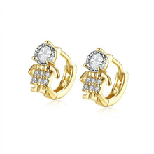 exo 18k gold plating earring three rows crystal clip cufflinks summer jewelry hbe375 J4U66