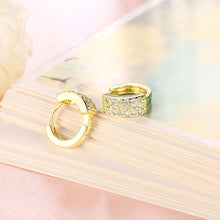 exo 18k gold plating earring three rows crystal clip cufflinks summer jewelry hbe375 J4U66