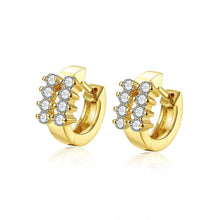 exo 18k gold plating earring three rows crystal clip cufflinks summer jewelry hbe375 J4U66