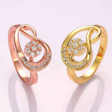 exo 18k real gold plated rings for women crystal flower anel masculino elegant skgr05 J4U66