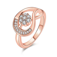 exo 18k real gold plated rings for women crystal flower anel masculino elegant skgr05 J4U66