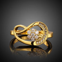 exo 18k real gold plated rings for women crystal flower anel masculino elegant skgr05 J4U66