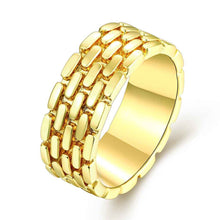 exo 18k gold plated engagement ring round drum anel margarida J4U66