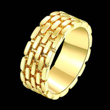 exo 18k gold plated engagement ring round drum anel margarida J4U66