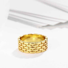 exo 18k gold plated engagement ring round drum anel margarida J4U66
