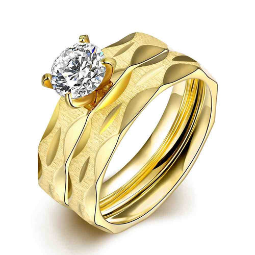 exo titanium steel wedding ring multilateral view crystal bague prices in euros hbr14 J4U66