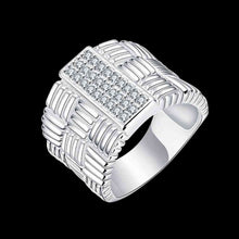 exo silver plated wedding ring aspect crystal bridges anel feminino joias smtr77 J4U66