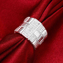 exo silver plated wedding ring aspect crystal bridges anel feminino joias smtr77 J4U66