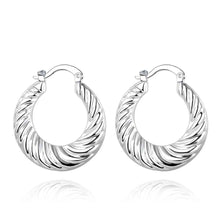 floating charms silver earing screw thread clip cufflinks wedding smte7 J4U66