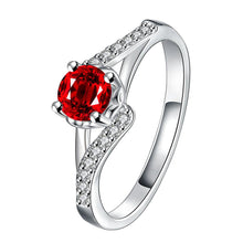 floating charms silver rings for women insets gem anel masculino ruby jewelry hbr107 J4U66