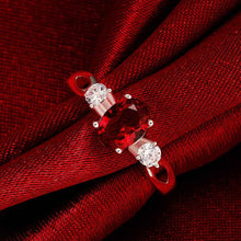 floating charms silver rings for women insets gem anel masculino ruby jewelry hbr107 J4U66