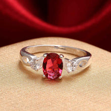floating charms silver rings for women insets gem anel masculino ruby jewelry hbr107 J4U66