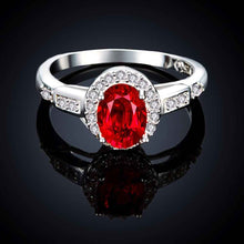 floating charms silver rings for women insets gem anel masculino ruby jewelry hbr107 J4U66