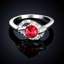 floating charms silver rings for women insets gem anel masculino ruby jewelry hbr107 J4U66