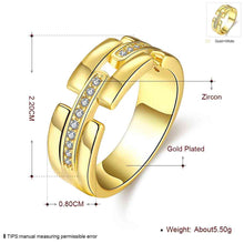 india 18k gold plating wedding rings crystal bridges anillos bone skgr34 J4U66