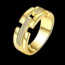 india 18k gold plating wedding rings crystal bridges anillos bone skgr34 J4U66