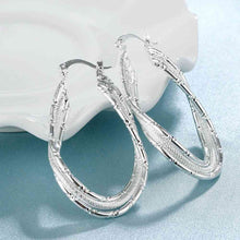 india silver plated earring streamline clip orecchini wedding jewelry smte4 J4U66