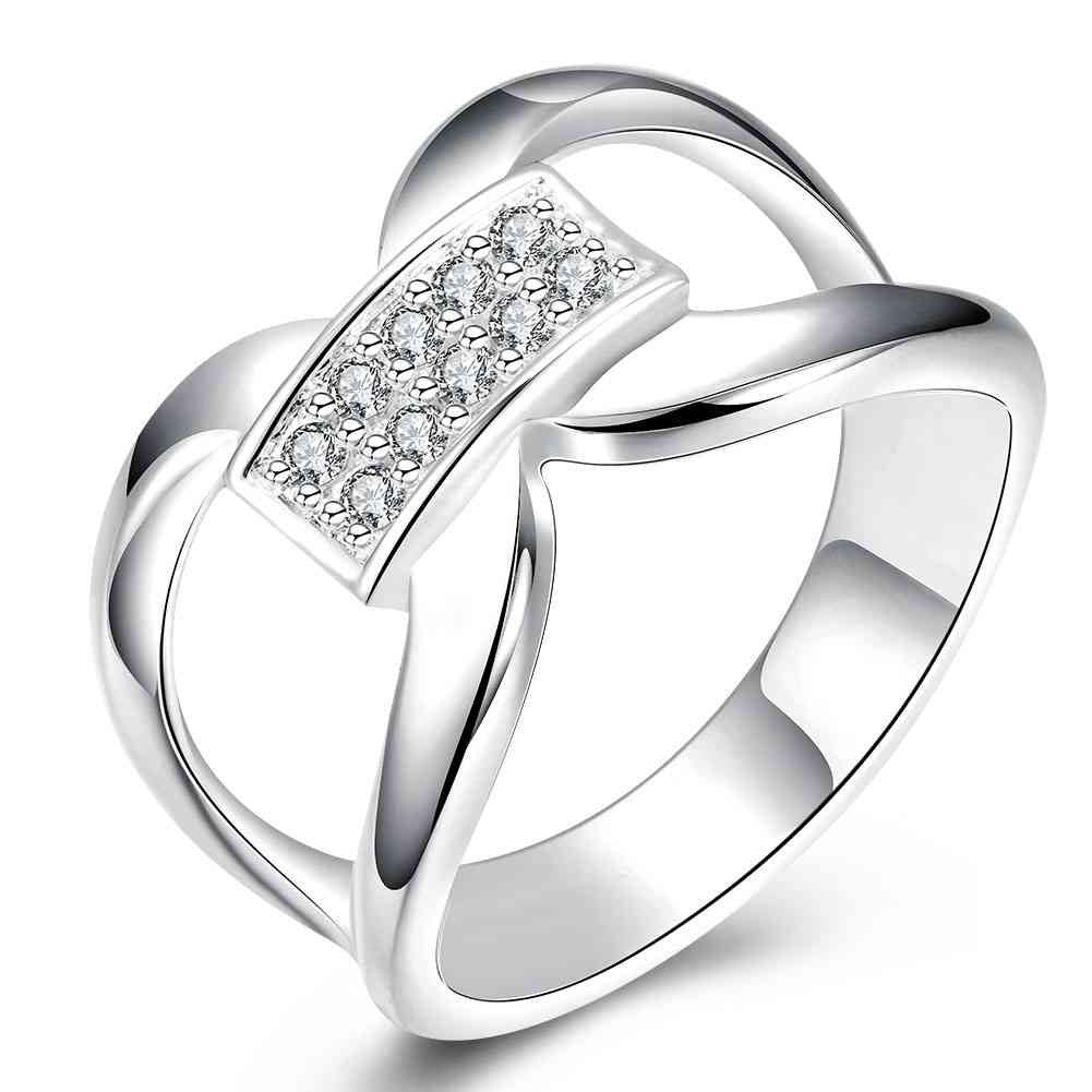 india silver plated ring crystal hasp anel masculino bijoux women smtr72 J4U66
