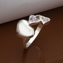india silver ring heart to heart anel masculino men jewelry hbr007 J4U66