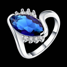 silver plated ring zircon silver jewelry ring women finger rings wedding gift smtr11 J4U66