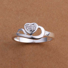 silver plated ring zircon silver jewelry ring women finger rings wedding gift smtr1 J4U66