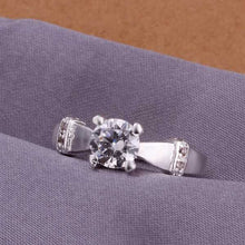 silver plated ring zircon silver jewelry ring women finger rings wedding gift smtr17 J4U66