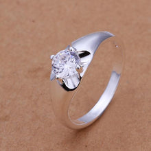 silver plated ring zircon silver jewelry ring women finger rings wedding gift smtr203 J4U66