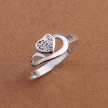 silver plated ring zircon silver jewelry ring women finger rings wedding gift smtr1 J4U66