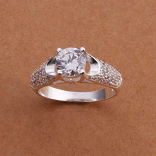 silver plated ring zircon silver jewelry ring women finger rings wedding gift smtr177 J4U66