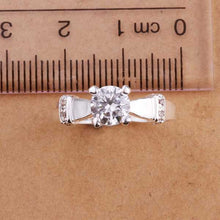 silver plated ring zircon silver jewelry ring women finger rings wedding gift smtr17 J4U66