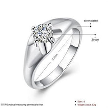 silver plated ring zircon silver jewelry ring women finger rings wedding gift smtr203 J4U66