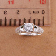 silver plated ring zircon silver jewelry ring women finger rings wedding gift smtr177 J4U66
