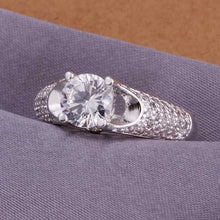 silver plated ring zircon silver jewelry ring women finger rings wedding gift smtr177 J4U66