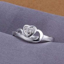 silver plated ring zircon silver jewelry ring women finger rings wedding gift smtr1 J4U66