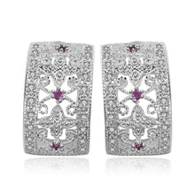 summer style silver earring cute inlaid stone stud orecchini jewellery hbe1 J4U66