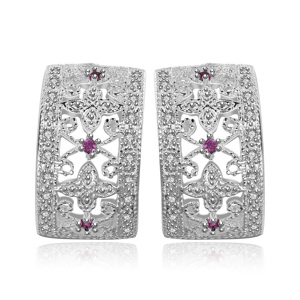 summer style silver earring cute inlaid stone stud orecchini jewellery hbe1 J4U66