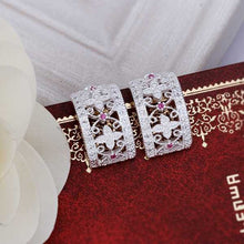 summer style silver earring cute inlaid stone stud orecchini jewellery hbe1 J4U66