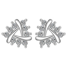 summer style silver earring cute zircon heart stud earcuff 100 hand madeball hbe37 J4U66