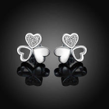 summer style silver earring cute zircon heart stud earcuff 100 hand madeball hbe37 J4U66