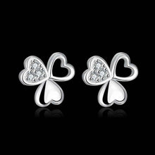 summer style silver earring cute zircon heart stud earcuff 100 hand madeball hbe37 J4U66