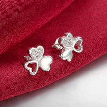 summer style silver earring cute zircon heart stud earcuff 100 hand madeball hbe37 J4U66