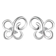 summer style silver earring cute zircon heart stud earcuff 100 hand madeball hbe37 J4U66